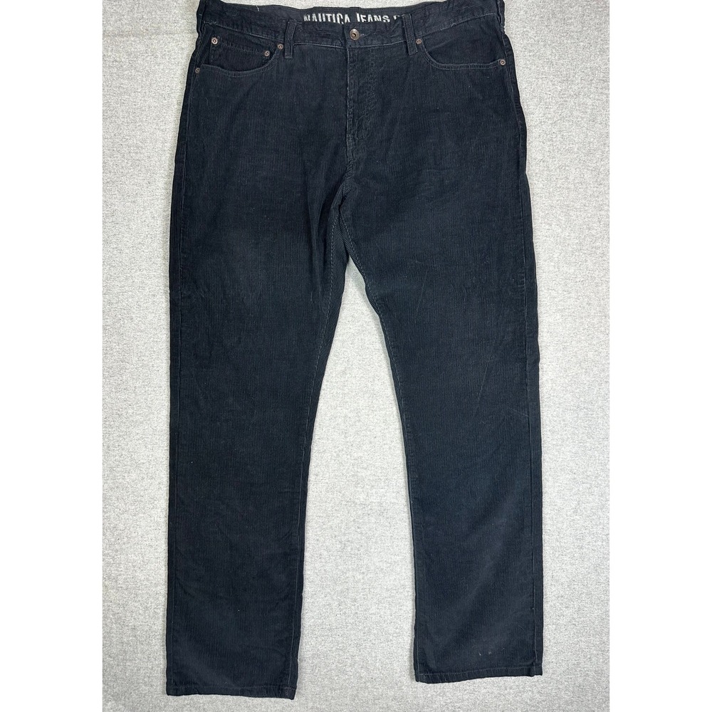 Nautica Corduroy‎ Pantn Mens 38x34 DarkNavy Straight Leg Anchor Logo